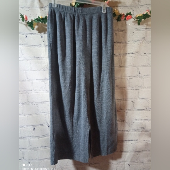 Vintage Long Woven Knit Skirt Grey Karen Lessly - Picture 5 of 7